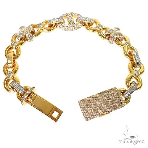 Rolo and Clover Diamond Bracelet 69707 - Image 2