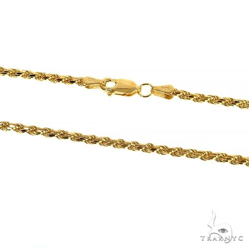 10K Gold rope chain, 2.5 mm, photo 3 of 5