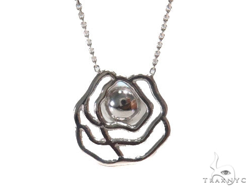 Rose Diamond Pearl Necklace 44602 - Image 5