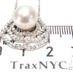 Rose Diamond Pearl Necklace 44602 - Image 6