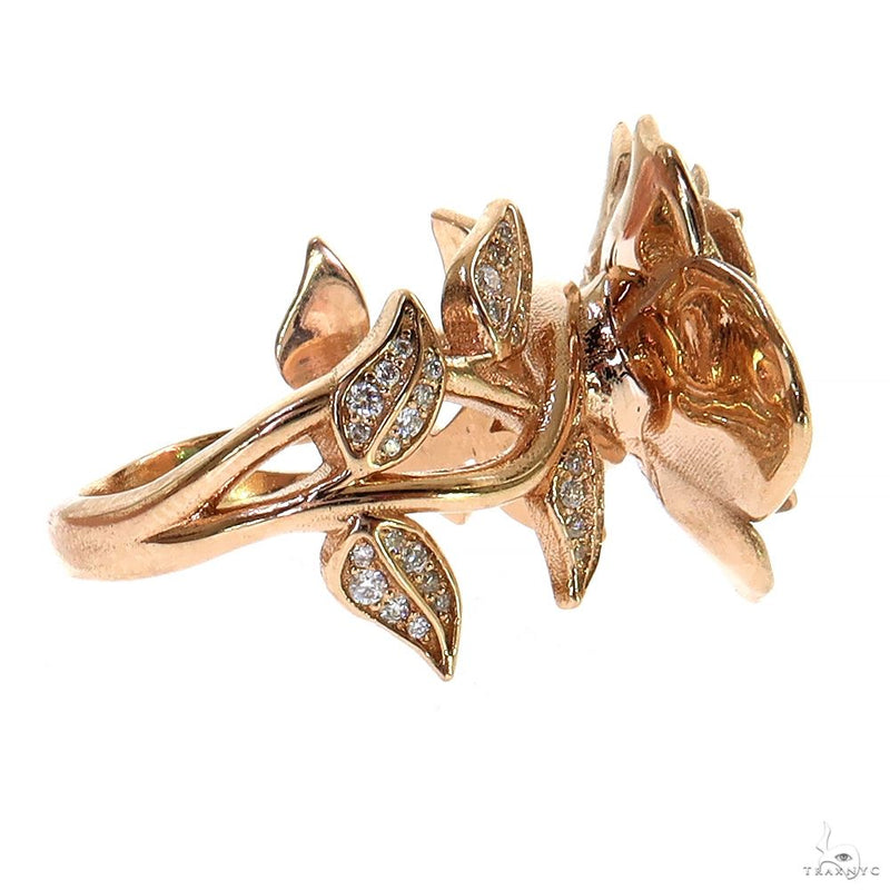 14K Gold Rose Garden Emerald Ring, photo 3 of 7