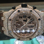 Rose Gold  Audemars Piguet Royal Oak Offshore Diamond Watch Leather Strap 63892 - Image 2