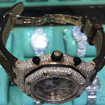 Rose Gold  Audemars Piguet Royal Oak Offshore Diamond Watch Leather Strap 63892 - Image 5