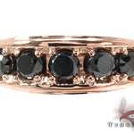 14K Rose Gold Black Diamond Band 28402 - Image 2