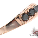 14K Rose Gold Black Diamond Band 28402 - Image 4