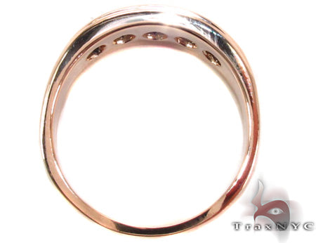 14K Rose Gold Black Diamond Band 28402 - Image 5