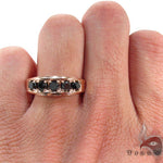 14K Rose Gold Black Diamond Band 28402 - Image 7