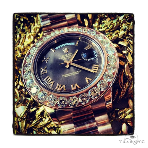 Rose Gold Day-Date Presidential Diamond Rolex Watch 36728 - Image 3