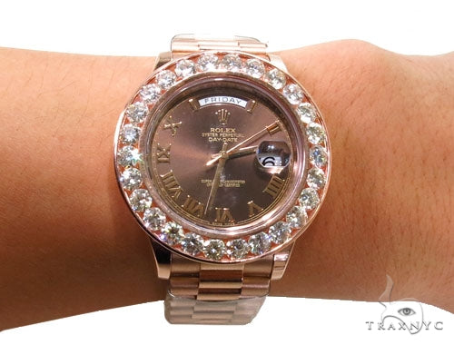 Rose Gold Day-Date Presidential Diamond Rolex Watch 36728 - Image 11