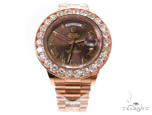 Rose Gold Day-Date Presidential Diamond Rolex Watch 36728 - Image 2