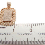 Rose Gold Micro Pave Diamond Dog Tag Set 64008 - Image 7