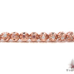 Rose Gold Pink and White Color Diamond Chain 40 Inches 6mm   33323 - Image 2