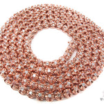 Rose Gold Pink and White Color Diamond Chain 40 Inches 6mm   33323 - Image 9