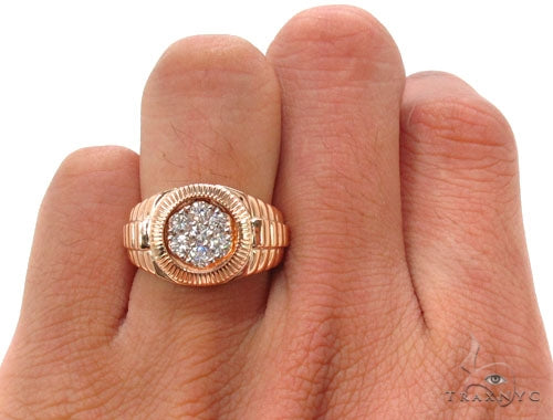 14K Rose Gold Timepiece Solitaire Band, photo 7 of 7