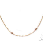 Rose Gold Yard Bezel Diamond Necklace 36732 - Image 1