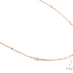 Rose Gold Yard Bezel Diamond Necklace 36732 - Image 2