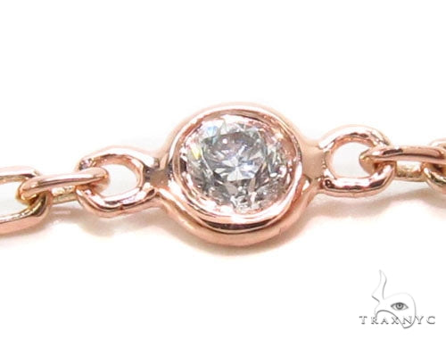 Rose Gold Yard Bezel Diamond Necklace 36732 - Image 3