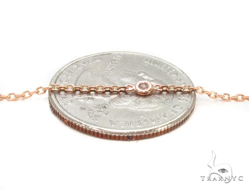 Rose Gold Yard Bezel Diamond Necklace 36732 - Image 4