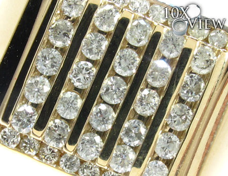 Round Cut Channel Diamond Large Ring 26534 - Image 3