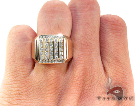 Round Cut Channel Diamond Large Ring 26534 - Image 7