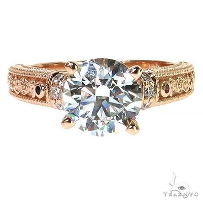 14K Gold Round Cut Lab-Grown Diamond Engagement Ring