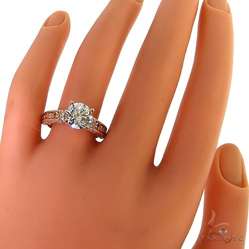 Round Cut Diamond Engagement Ring 68659 - Image 7