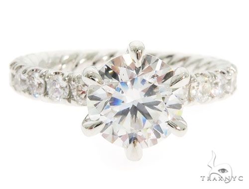 Round Cut Engagement Ring 61467 - Image 2