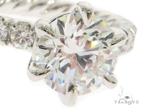 Round Cut Engagement Ring 61467 - Image 4