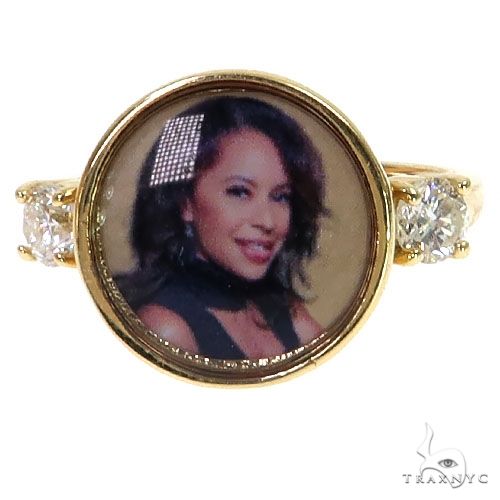 Round Diamond Photo Ring 68608 - Image 1