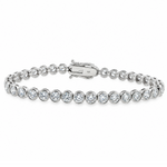 Round Bezel Diamond Tennis Bracelet 71821