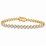 Round Bezel Diamond Tennis Bracelet 71821
