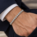 Round Bezel Diamond Tennis Bracelet 71821
