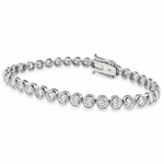 Round Bezel Diamond Tennis Bracelet 71821