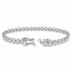 Round Bezel Diamond Tennis Bracelet 71821