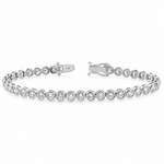Round Bezel Diamond Tennis Bracelet 71821