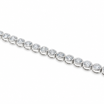 Round Bezel Diamond Tennis Bracelet 71821