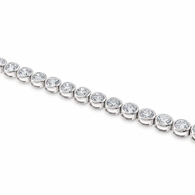 Round Bezel Diamond Tennis Bracelet 71821