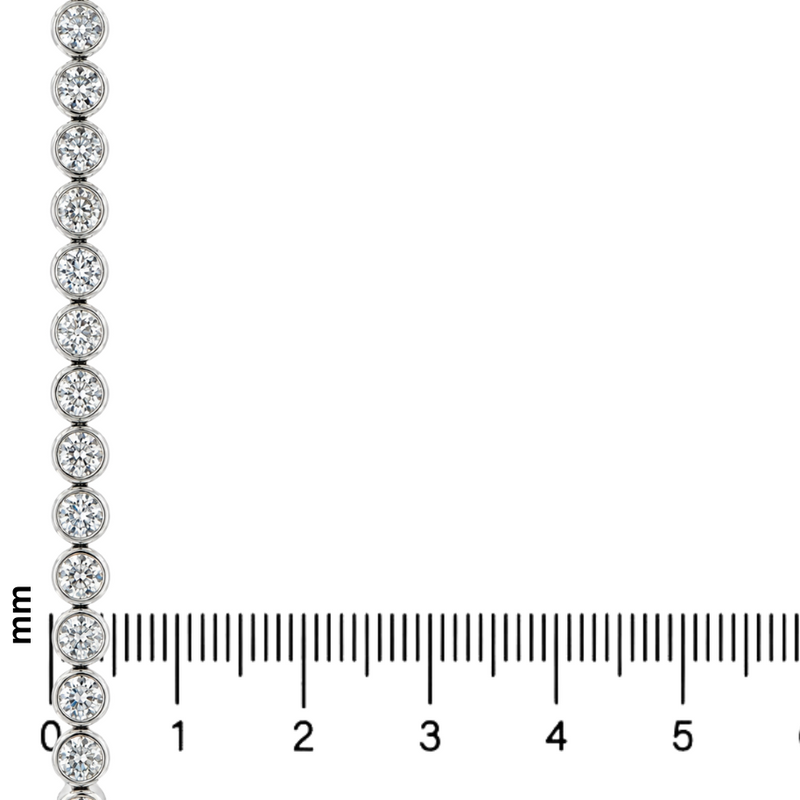 Round Bezel Diamond Tennis Bracelet 71821