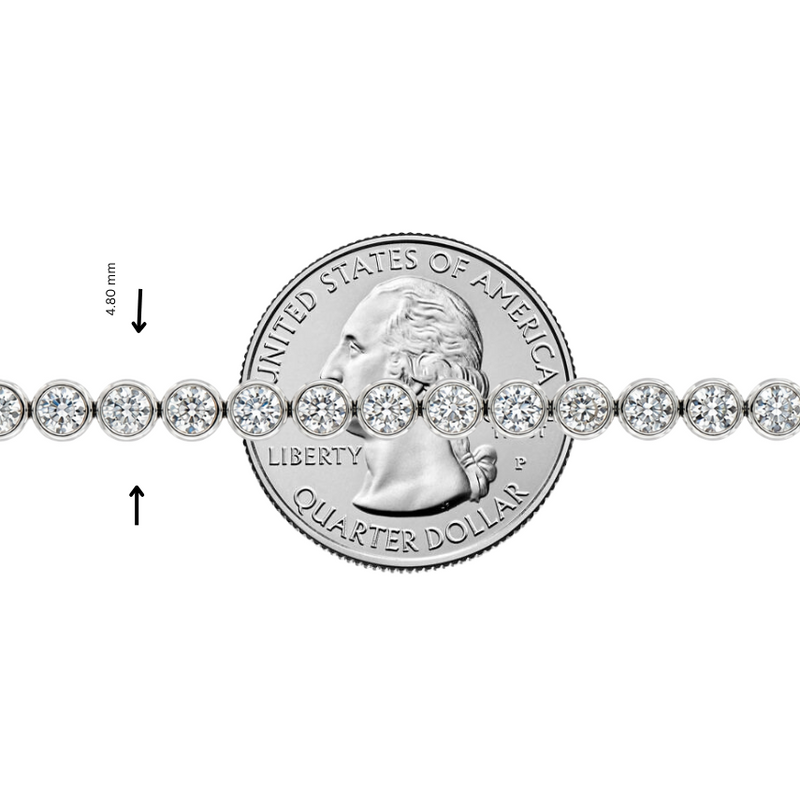 Round Bezel Diamond Tennis Bracelet 71821