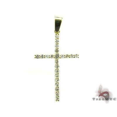 Round Cut Diamond Cross Crucifix 4 11358