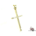 Round Cut Diamond Cross Crucifix 4 11358