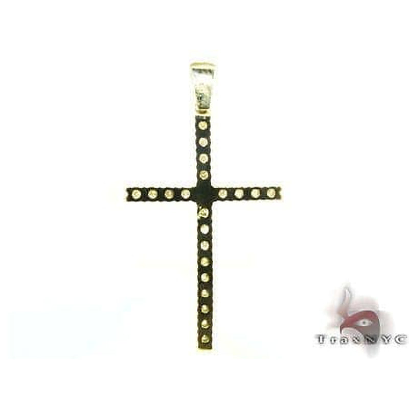 Round Cut Diamond Cross Crucifix 4 11358