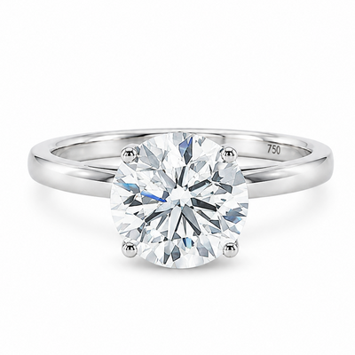 3 Ct Round Engagement Ring with Hidden Halo 71519