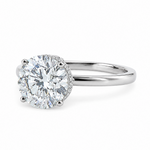 3 Ct Round Engagement Ring with Hidden Halo 71519