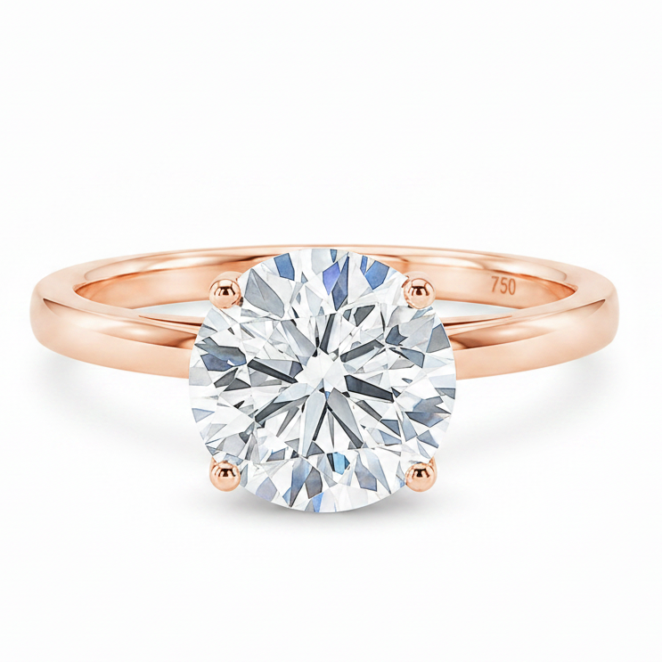 3 Ct Round Engagement Ring with Hidden Halo 71519