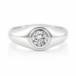 Round Solitaire Signet Ring 71600