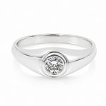 Round Solitaire Signet Ring 71600