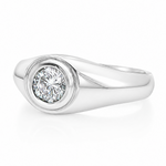 Round Solitaire Signet Ring 71600