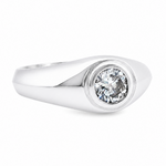 Round Solitaire Signet Ring 71600