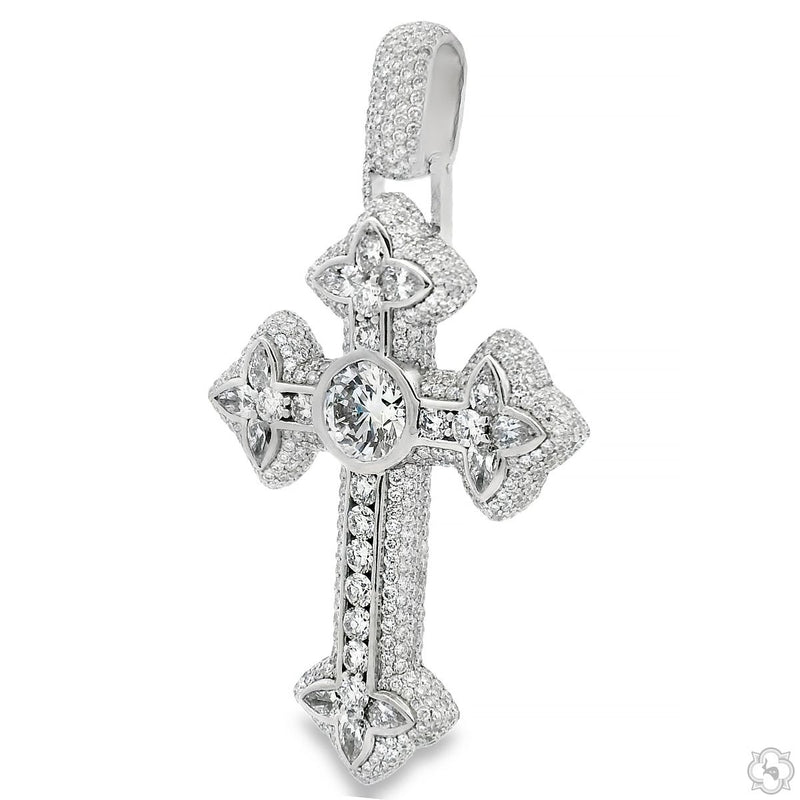 10K Gold Royal Cross Pendant, photo 4 of 8